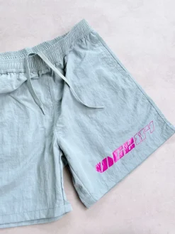 Vice 84 'Racer' Crinkle Recycled Swim Shorts - Smoke Grey