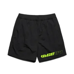 Vice 84 'Racer' Crinkle Recycled Swim Shorts - Black