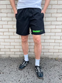 Vice 84 'Racer' Crinkle Recycled Swim Shorts - Black
