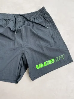 Vice 84 'Racer' Crinkle Recycled Swim Shorts - Black