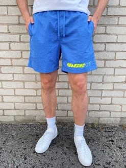 Vice 84 'Racer' Crinkle Recycled Swim Shorts - Pacific Blue