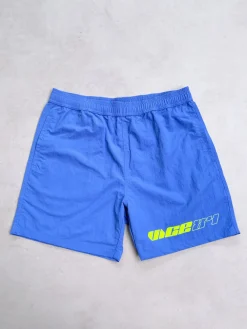 Vice 84 'Racer' Crinkle Recycled Swim Shorts - Pacific Blue