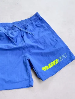 Vice 84 'Racer' Crinkle Recycled Swim Shorts - Pacific Blue
