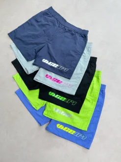 Vice 84 'Racer' Crinkle Recycled Swim Shorts - Pacific Blue