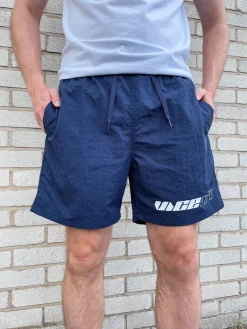 Vice 84 'Racer' Crinkle Recycled Swim Shorts - Navy