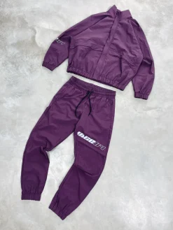 Vice 84 'Reflective Racer' Nylon Track Jacket - Burgundy