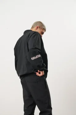 Vice 84 'Reflective Racer' Nylon Track Jacket - Black