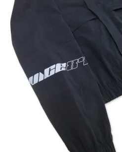 Vice 84 'Reflective Racer' Nylon Track Jacket - Black