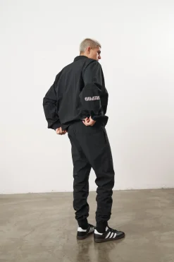 Vice 84 'Reflective Racer' Nylon Track Pants - Black