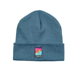 Vice 84 'Runner Patch' Cuffed Beanie - Black / Lilac / Airforce Blue / Ecru