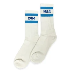 Women Vice 84 'Runner' Stripe Socks - Cream / White