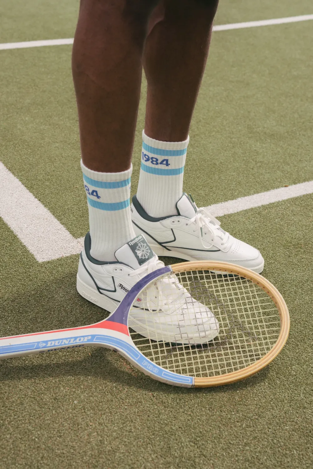 Women Vice 84 'Runner' Stripe Socks - Cream / White