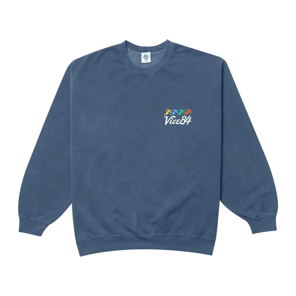 Vice 84 'Runner' Vintage Washed Sweater - Navy