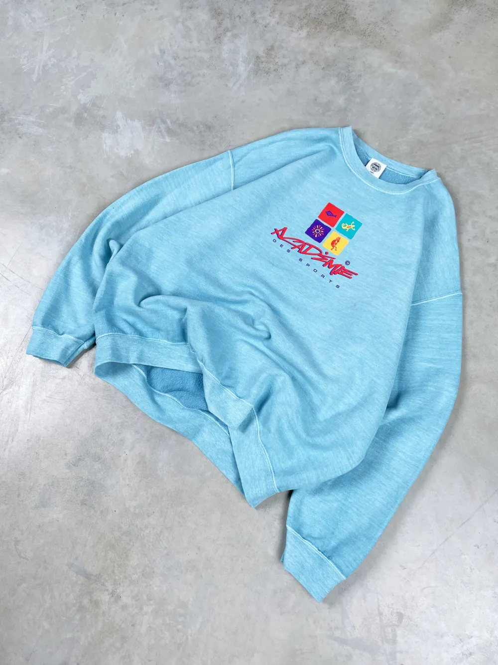 Vice 84 'Sea Shapes' Vintage Washed Sweater - Light Blue