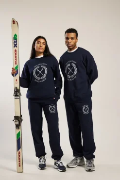 Vice 84 'Ski Academy' Crew Sweater - Navy