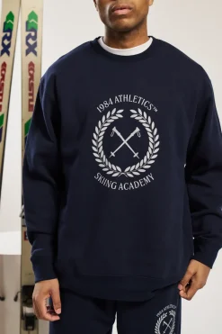 Vice 84 'Ski Academy' Crew Sweater - Navy