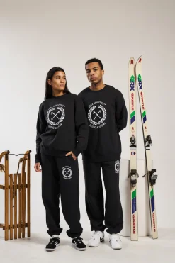 Vice 84 'Ski Academy' Crew Sweater - Black