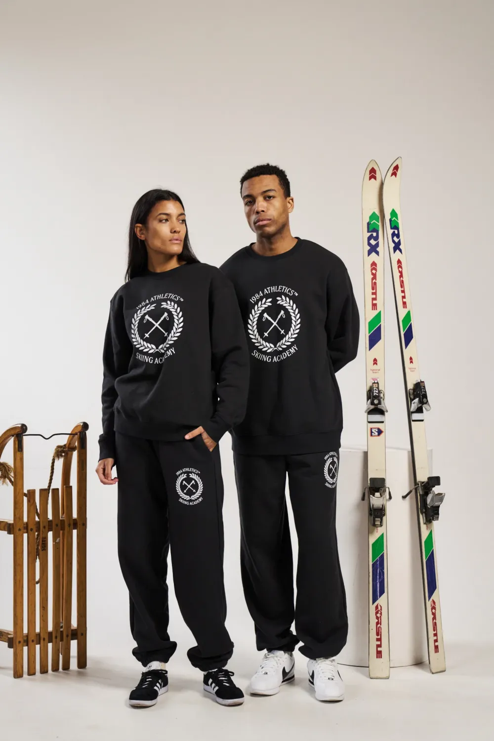 Vice 84 'Ski Academy' Crew Sweater - Black