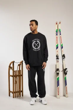 Vice 84 'Ski Academy' Crew Sweater - Black