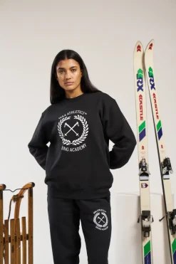Vice 84 'Ski Academy' Crew Sweater - Black