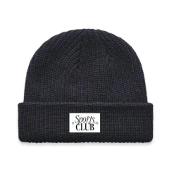 Vice 84 'Sports Club' Ribbed Beanie - Navy