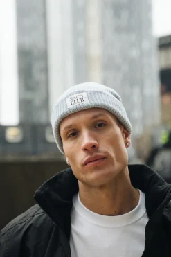 Vice 84 'Sports Club' Ribbed Beanie - Baby Blue