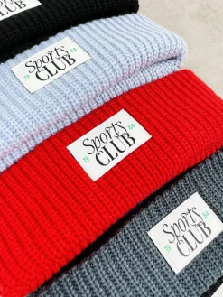 Vice 84 'Sports Club' Ribbed Beanie - Baby Blue