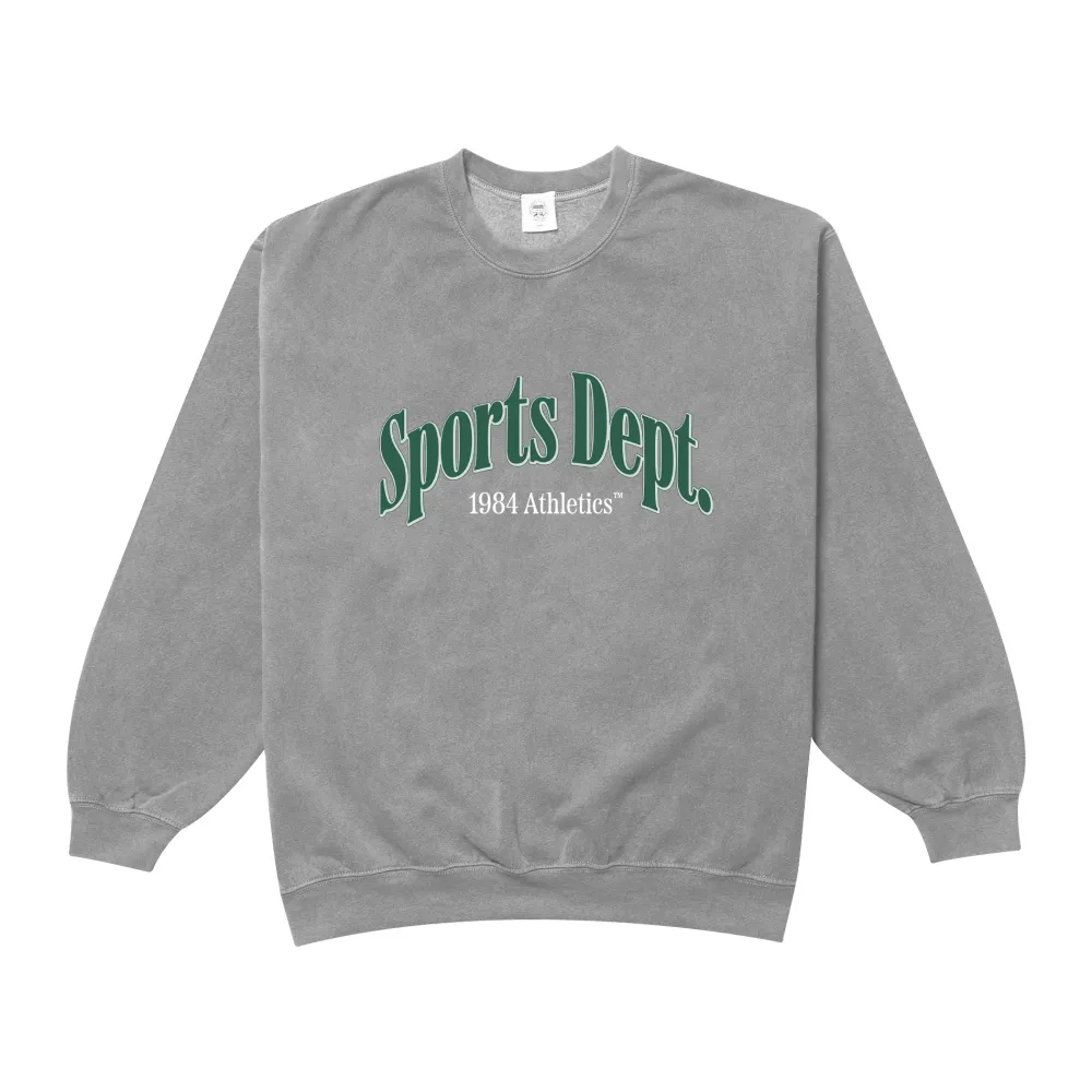 Vice 84 'Sports Dept' Vintage Washed Sweater - Grey