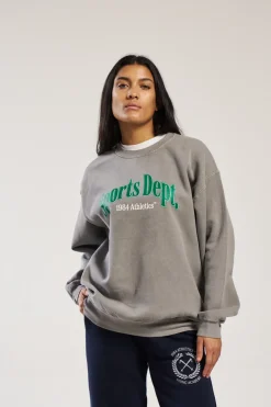Vice 84 'Sports Dept' Vintage Washed Sweater - Grey