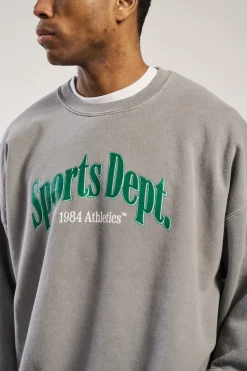 Vice 84 'Sports Dept' Vintage Washed Sweater - Grey