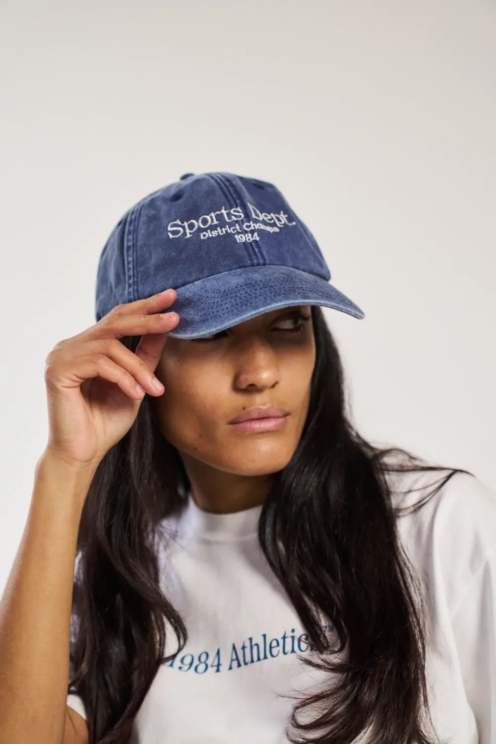 Vice 84 'Sports Dept' Vintage Washed Cap - Denim