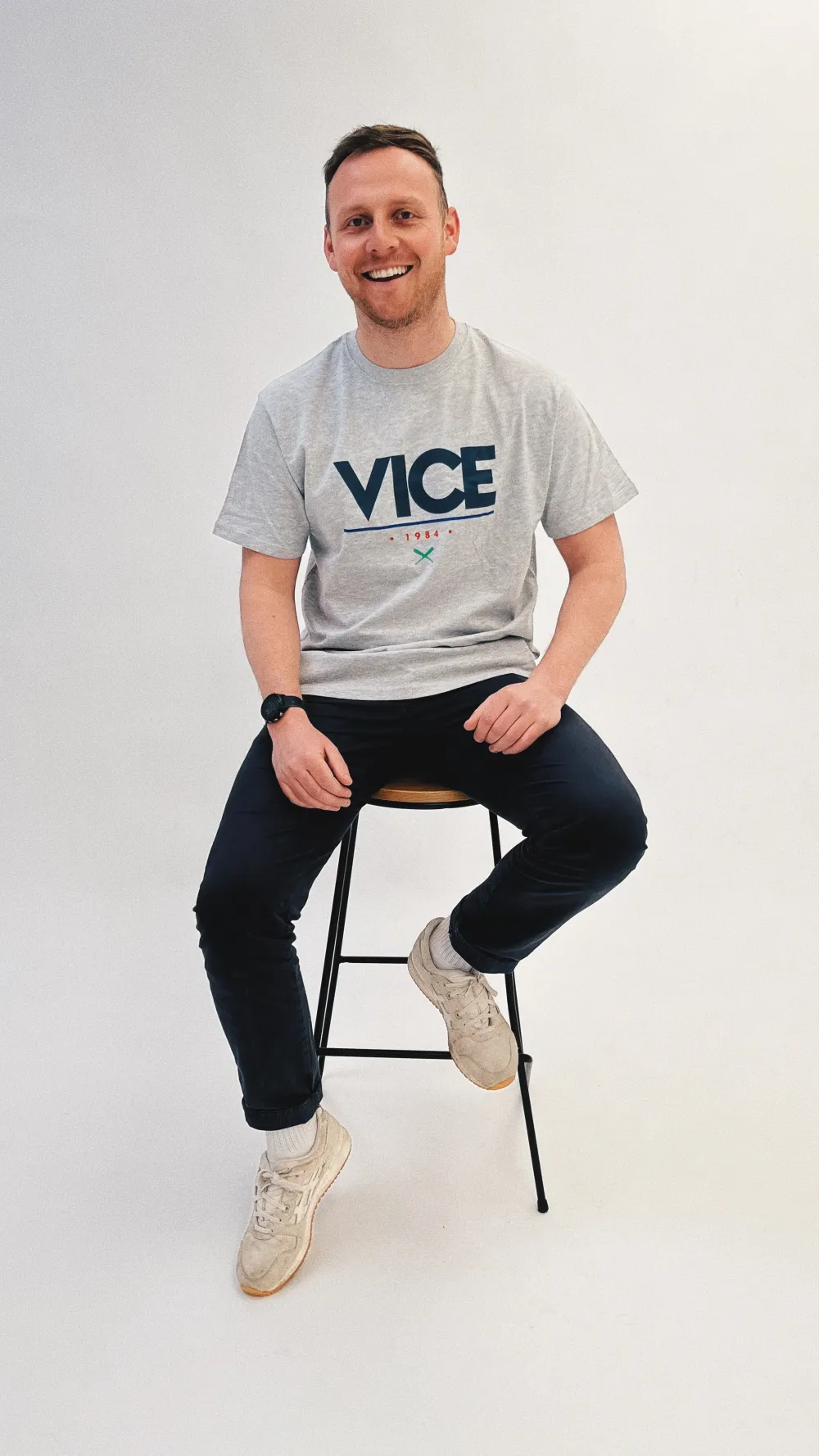 Vice 84 'Sports Tee - Grey *100K CLUB*