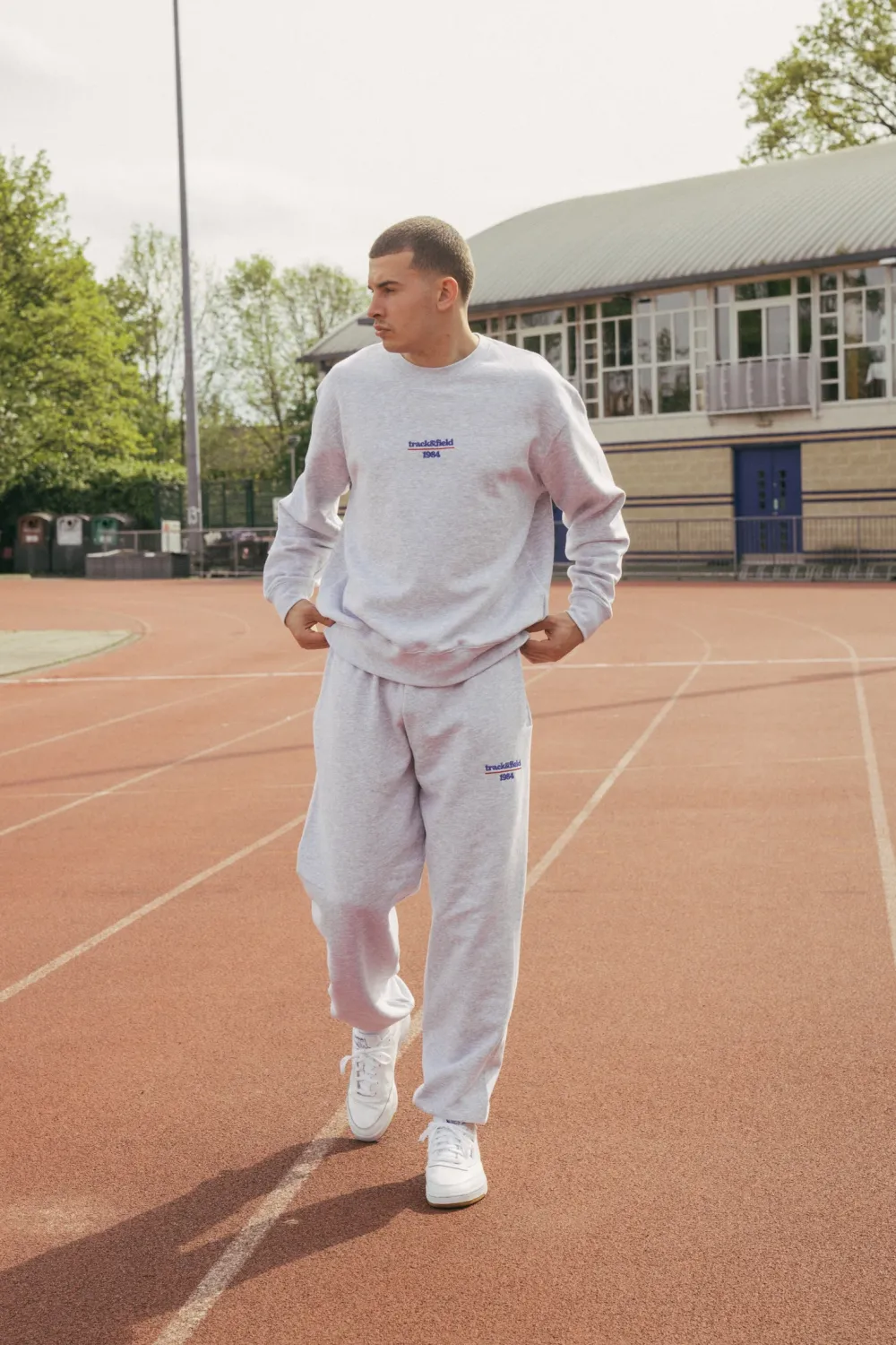 Vice 84 'Track&Field' Embroidered Sweater - Ash