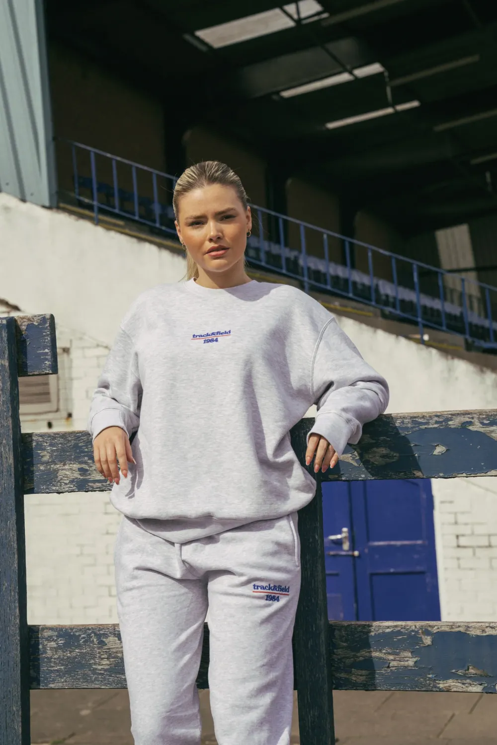 Vice 84 'Track&Field' Embroidered Sweater - Ash