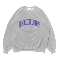 Vice 84 'Underdogs' Vintage Washed Sweater - Ash Grey