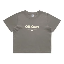 Vice 84 WMNS 'Off-Court GSM' Cropped Heavy Tee - Faded Grey