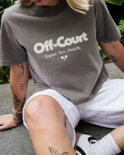 Vice 84 WMNS 'Off-Court GSM' Cropped Heavy Tee - Faded Grey