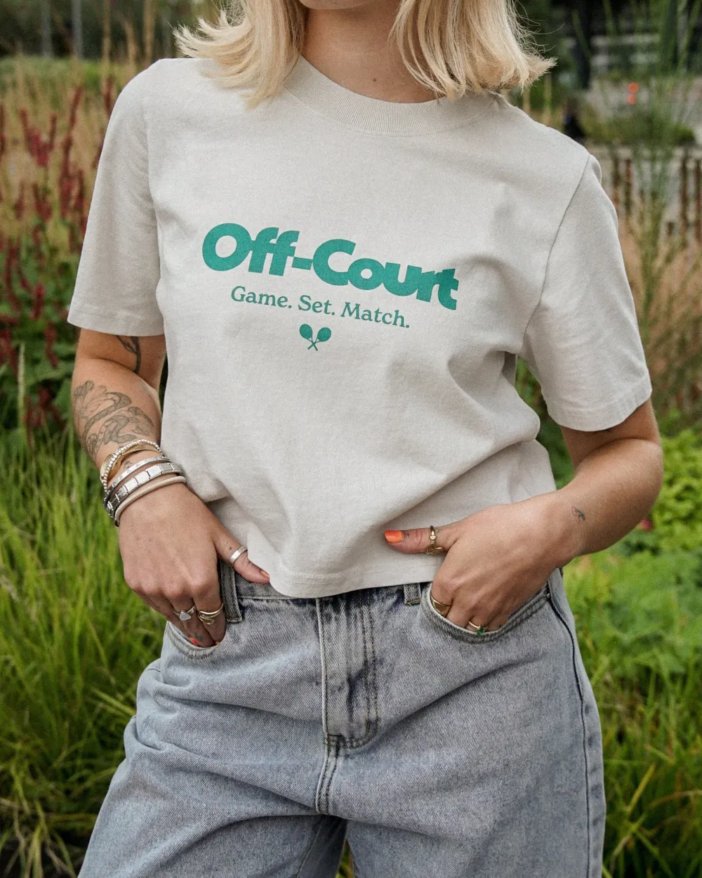 Vice 84 WMNS 'Off-Court GSM' Cropped Heavy Tee - Bone
