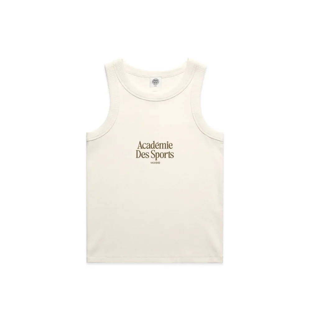 Vice 84 WMNS Organic Embroidered Rib Tank - Ecru
