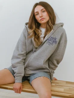 Women Vice 84 Selects by Chloe Hayward Vice 84 WMNS 'Sporting Goods' Zip Hoodie - Ash