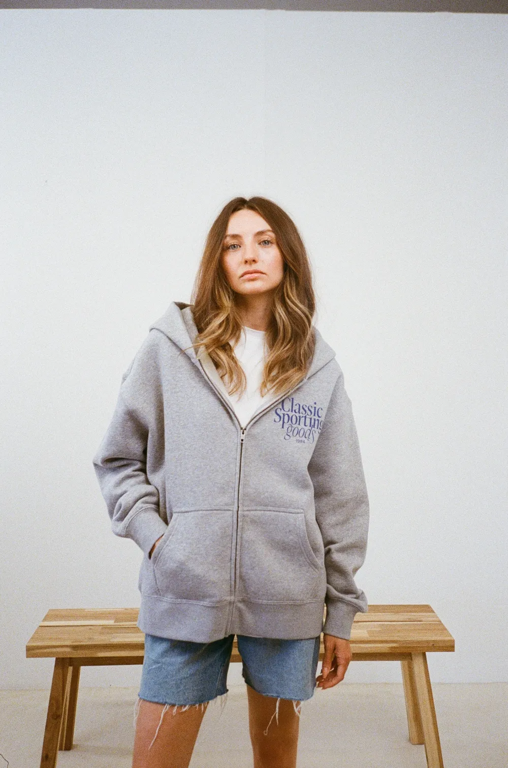 Women Vice 84 Selects by Chloe Hayward Vice 84 WMNS 'Sporting Goods' Zip Hoodie - Ash