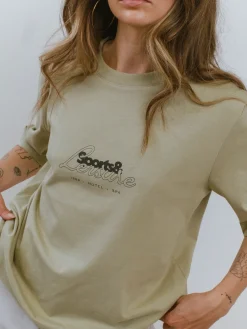Vice 84 Selects by Chloe Hayward Vice 84 WMNS 'Sports Leisure' Boxy Organic Tee - Sage