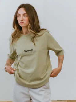 Vice 84 Selects by Chloe Hayward Vice 84 WMNS 'Sports Leisure' Boxy Organic Tee - Sage
