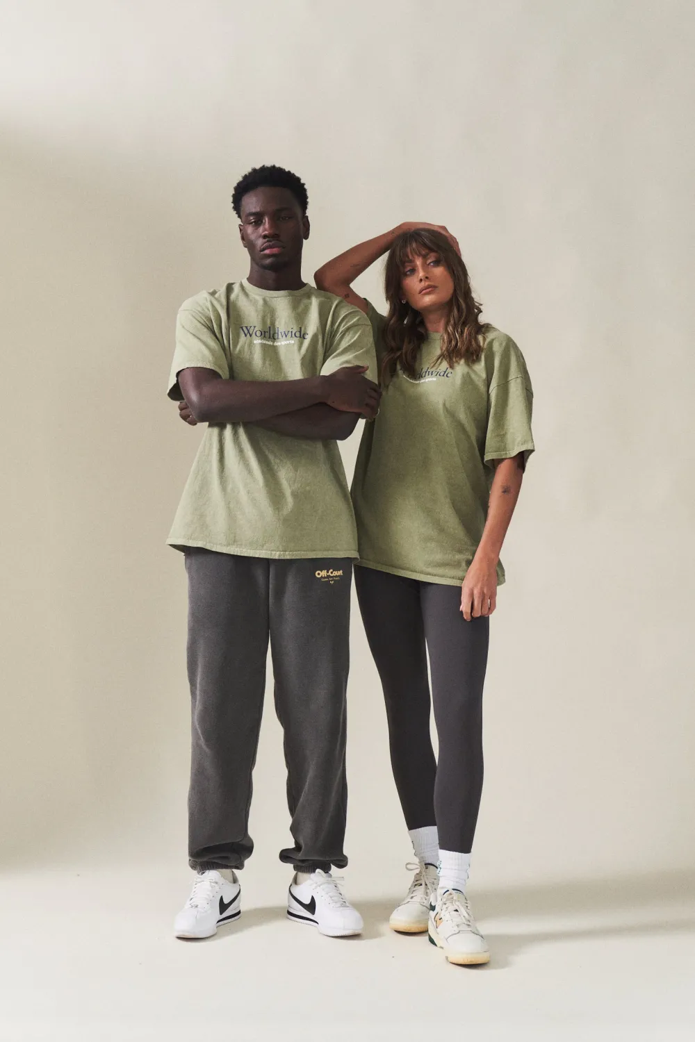 Vice 84 'Worldwide' Vintage Washed Tee - Sage