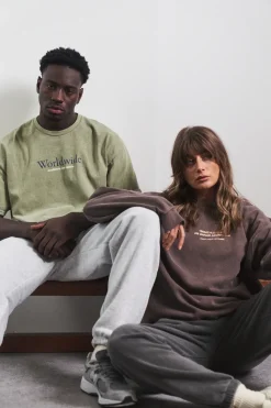 Vice 84 'Worldwide' Vintage Washed Tee - Sage