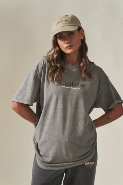 Vice 84 'Worldwide' Vintage Washed Tee - Graphite