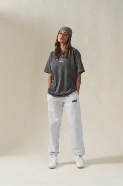Vice 84 'Worldwide' Vintage Washed Tee - Charcoal