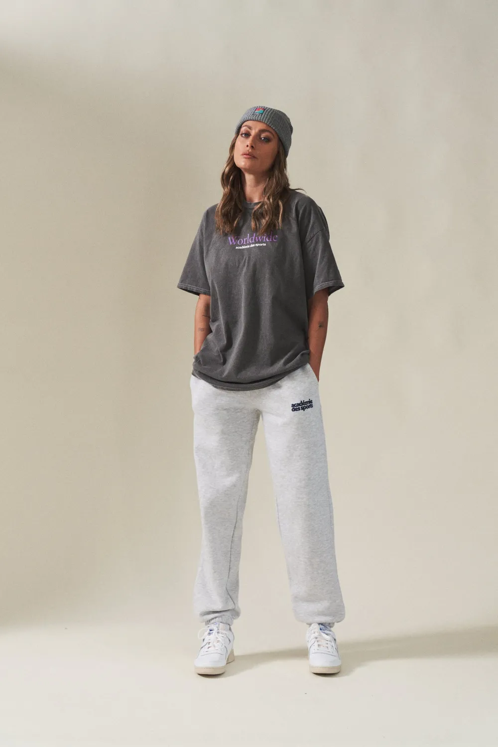 Vice 84 'Worldwide' Vintage Washed Tee - Charcoal