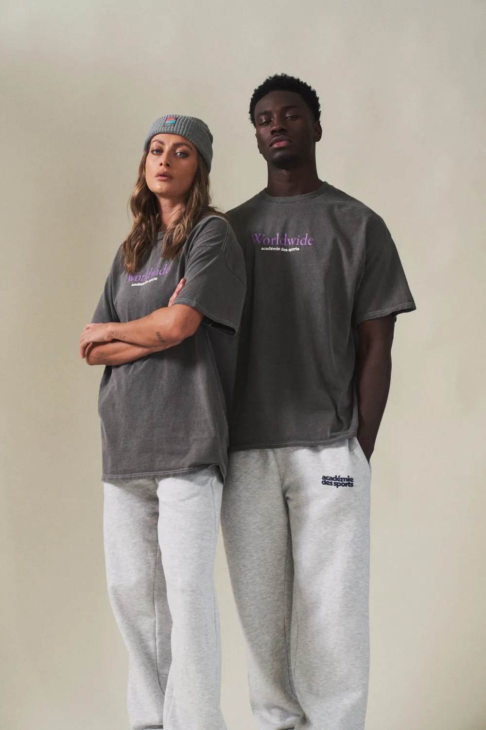 Vice 84 'Worldwide' Vintage Washed Tee - Charcoal