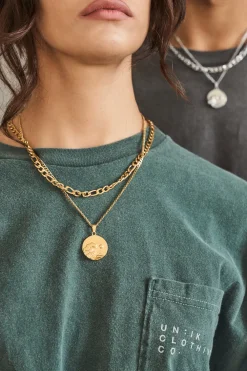 UN:IK Essentials Waves Pendant Necklace - Silver / Gold